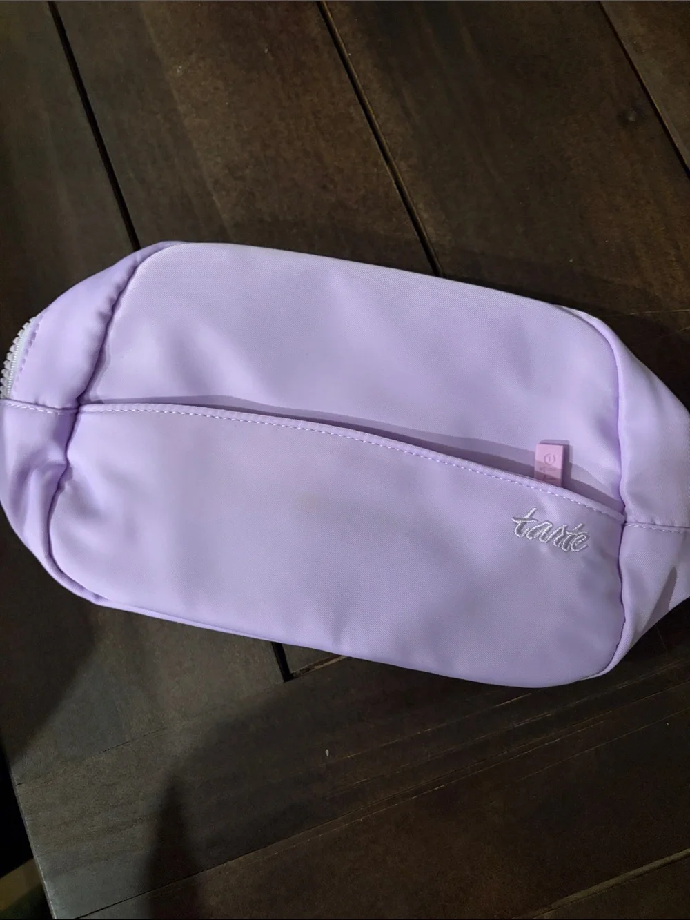 tarte Lilac Zip Cosmetic Pouch